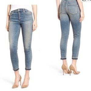 Women's Light Wash Citizens of Humanity rocket crop skinny Jeans size 26